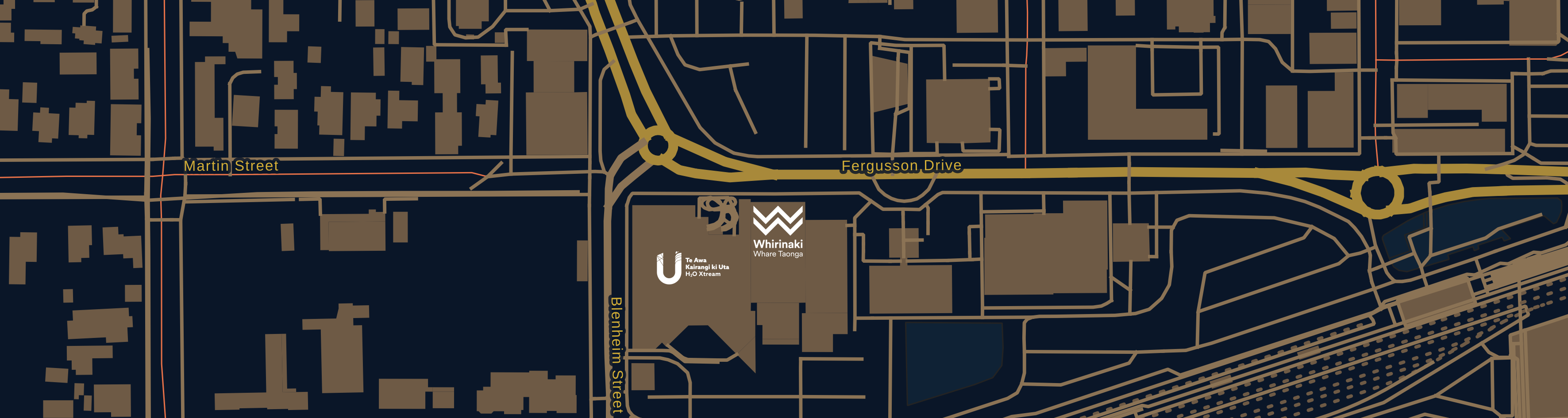 Map showing Whirinaki Whare Taonga, Upper Hutt